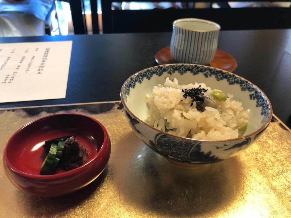 【食事】　黑豆御飯　ごま塩