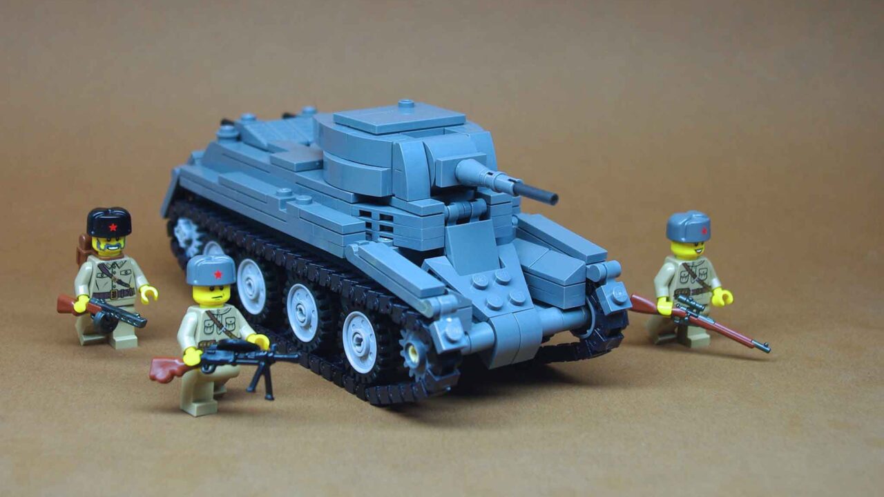 レゴで作られた戦車と歩兵